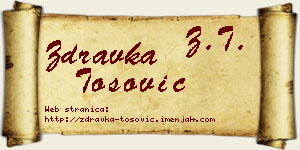 Zdravka Tošović vizit kartica